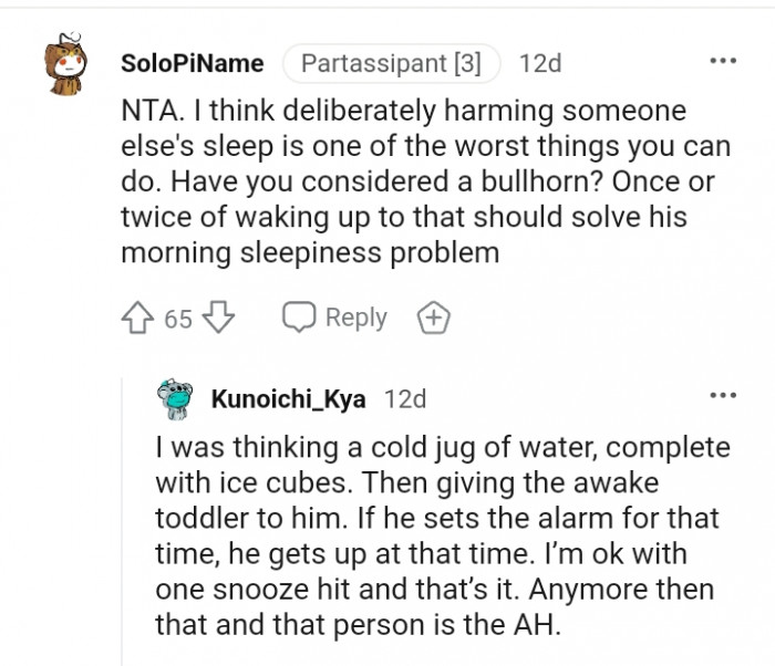 Deliberately harming someone else's sleep is very bad