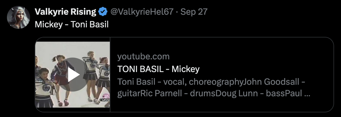 10. Toni Basil - Mickey (1982)