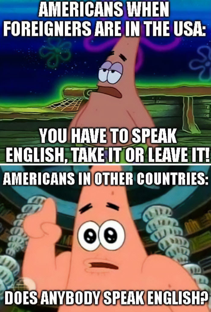 20. Does anybody speak English here?