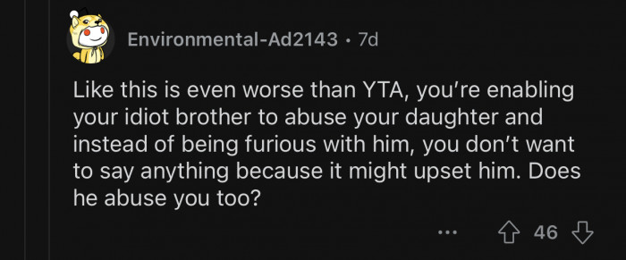 OP is enabling his brother's abusive behavior.