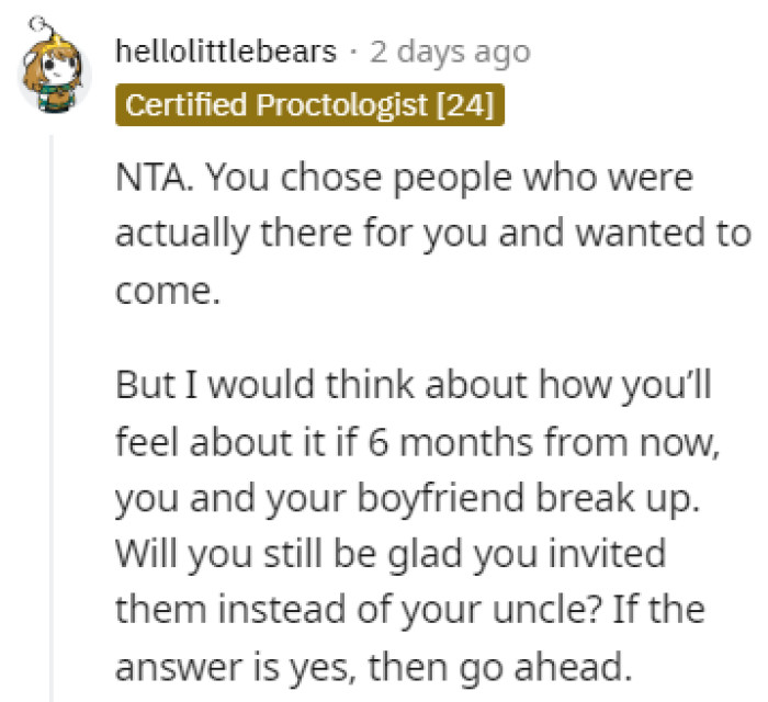 Something for OP to think about