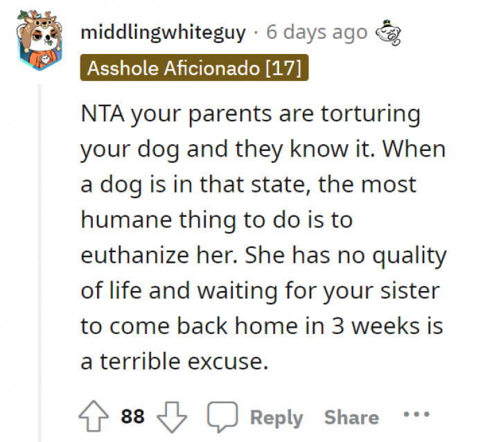 As expected, Redditors have expressed their worries and concerns about Bella. Here are some of their comments: