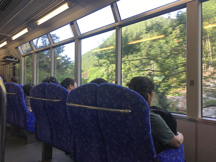 33. In Japan, they've got a nifty twist on train seating – they face outward, giving you a front-row seat to the beautiful scenery.