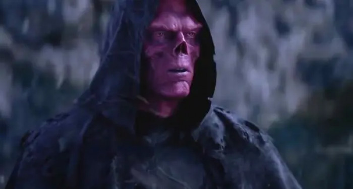 Red Skull was reprised through CGI magic and a lot of stand-ins. The voice over was done by Ross Marquand.