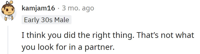 The OP did the right thing