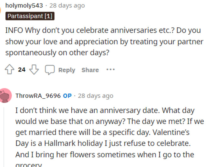 People then came to ask a few questions about why he doesn't do these certain things, and it seems that OP had an answer for them.