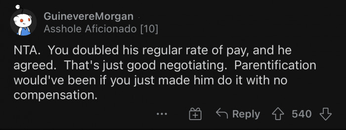 That's just good negotiating.