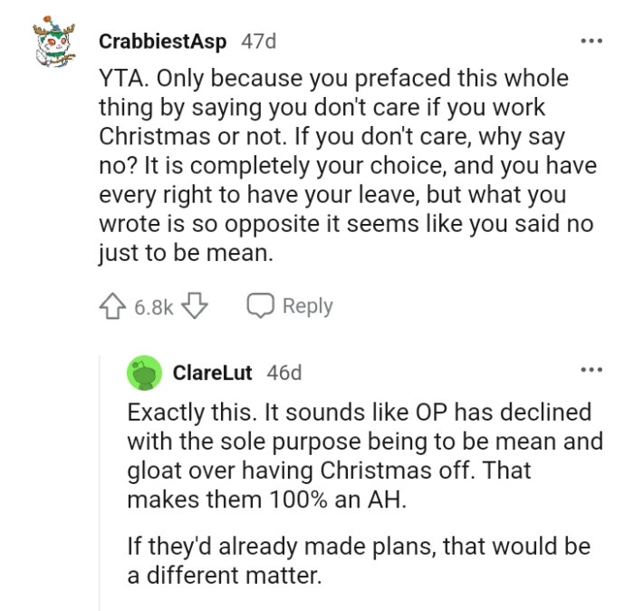 The Reddit post generated thousands of comments and was upvoted more than 5k times