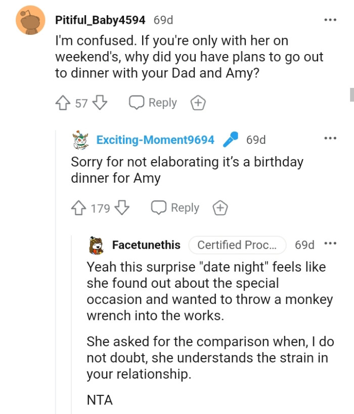 The OP says that it's a birthday dinner for Amy