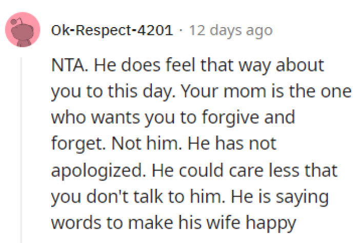 He couldn't care less