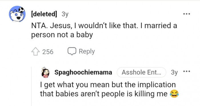 This Redditor thinks a baby is not a person
