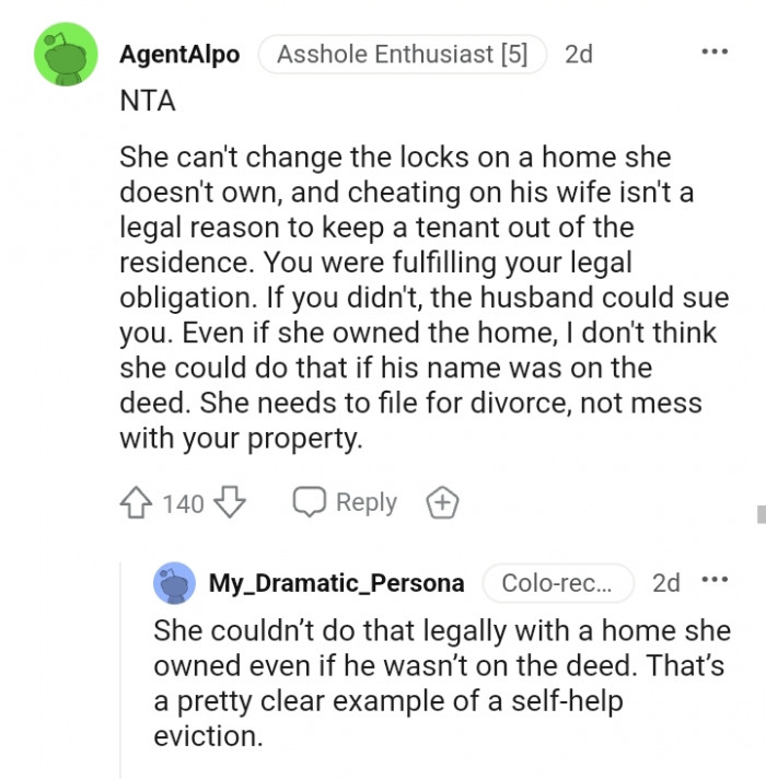 She needs to file for a divorce instead