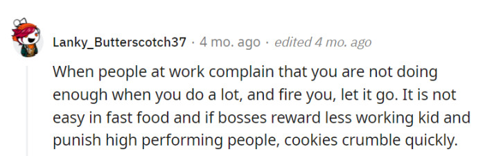 When hard work goes unnoticed, it's like a lopsided batch of cookies in fast food—time to find a more appreciative oven!
