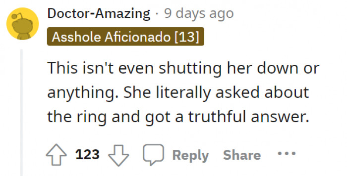 And it made her uncomfortable!