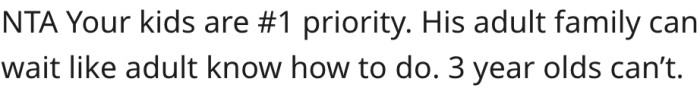 14. Toddlers should be prioritized over adults.