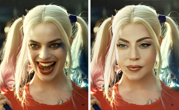 6. Margot Robbie and Lady Gaga as Harley Quinn