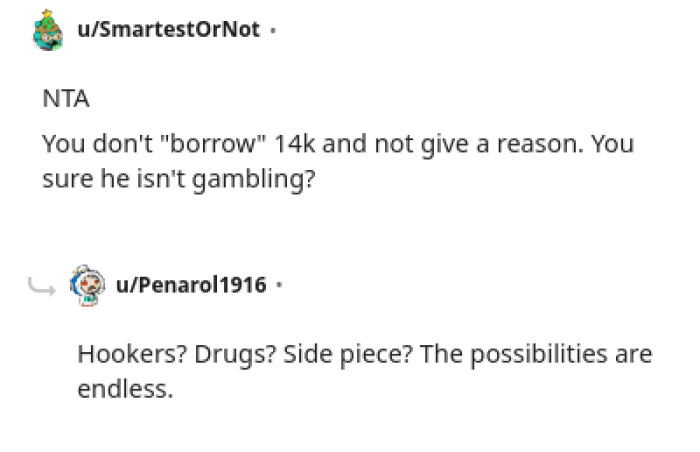 This Redditor Is Asking If the OP's Husband Gambles