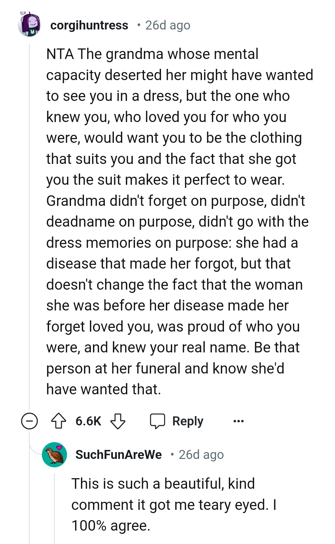 Grandma Would Want the OP to Be in an Outfit That Suits Him.