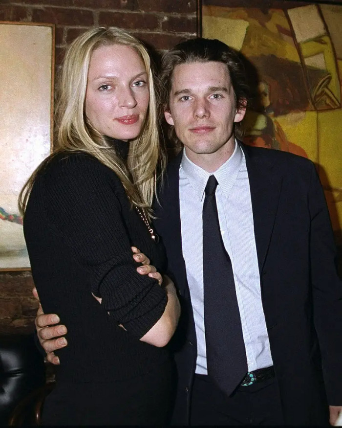 14. Uma Thurman and Ethan Hawke were an item for seven years