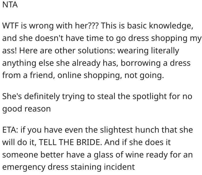 1. His wife just wants to steal the spotlight.