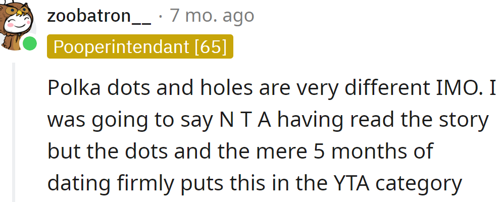 Polka dots and holes are not the same