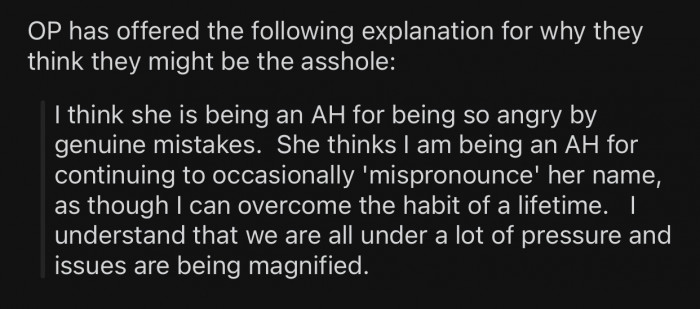 Here's why OP thinks he might potentially be the a-hole: