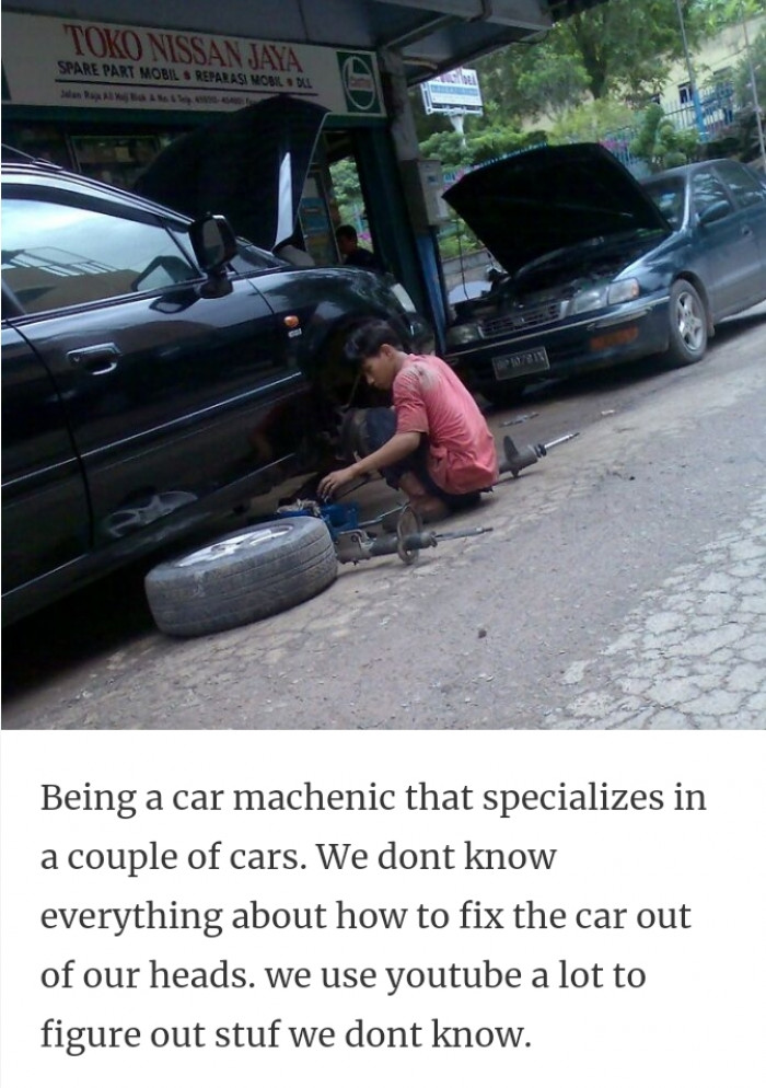 18. Car mechanics don't know everything
