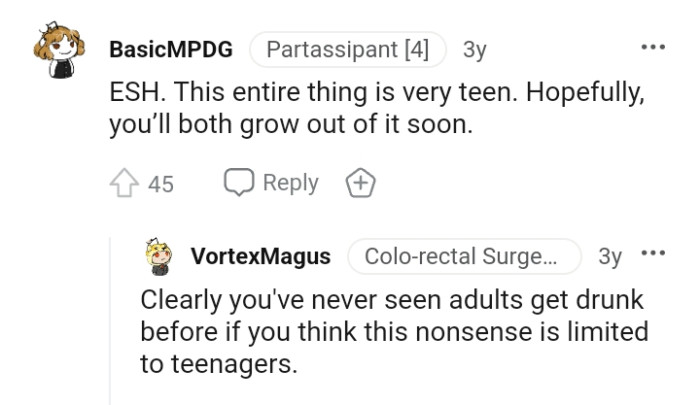 You will both grow out of it soon