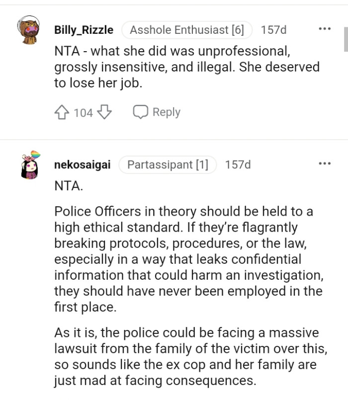 She deserved to lose her job