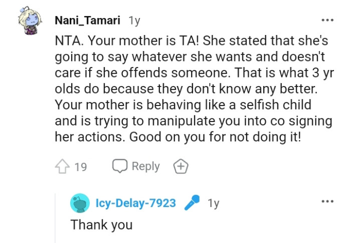 And the comments roll in...