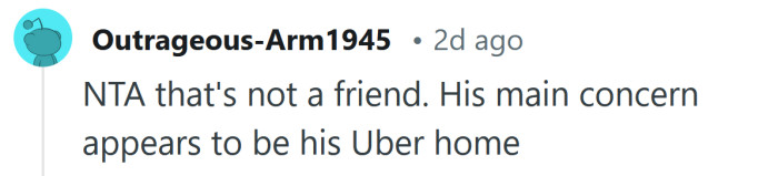 That's not a friend.