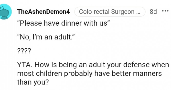 Children probably have better manners than you