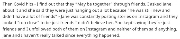 This is when things went down, and she realizes her friend might be with her ex.