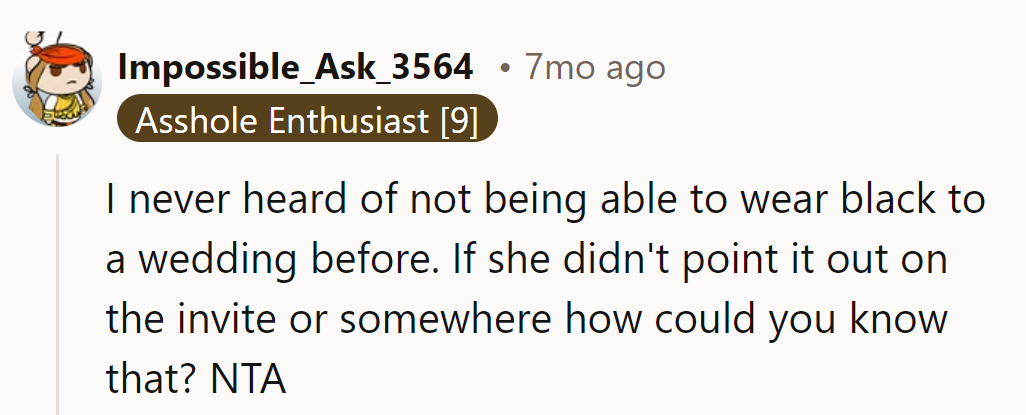 Weddings aren't mourning ceremonies. If it's a style sin, it should've been warned on the invite.