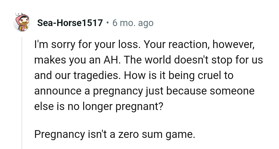 OP's Reaction Makes Her an AH