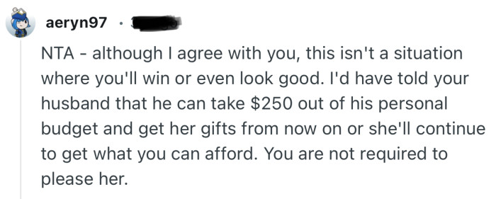 “NTA - although I agree with you, this isn't a situation where you'll win or even look good.”