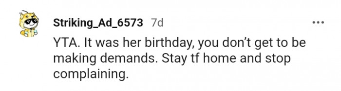 You do not get to be making demands