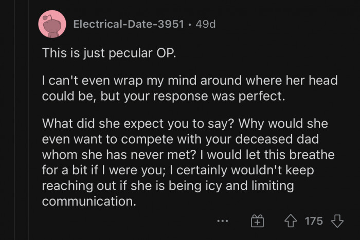 If she's limiting communication, maybe it's for the best.