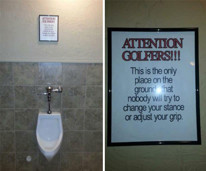 29. Attention to all golfers