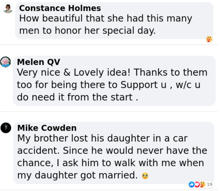 Here are some of the comments: