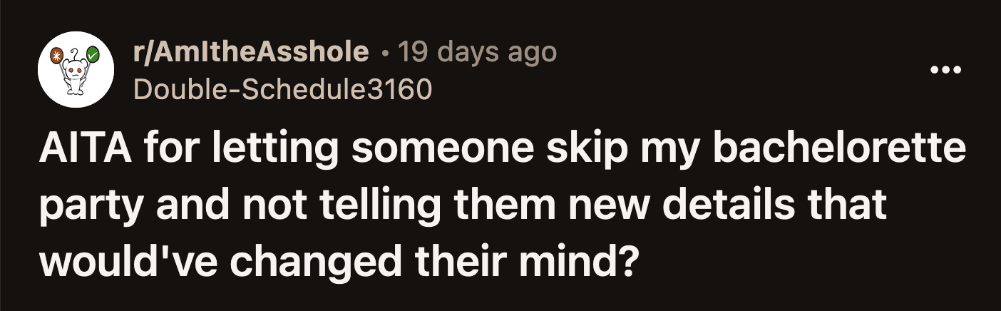 Mary got upset when she saw the photos from OP's bachelorette weekend.