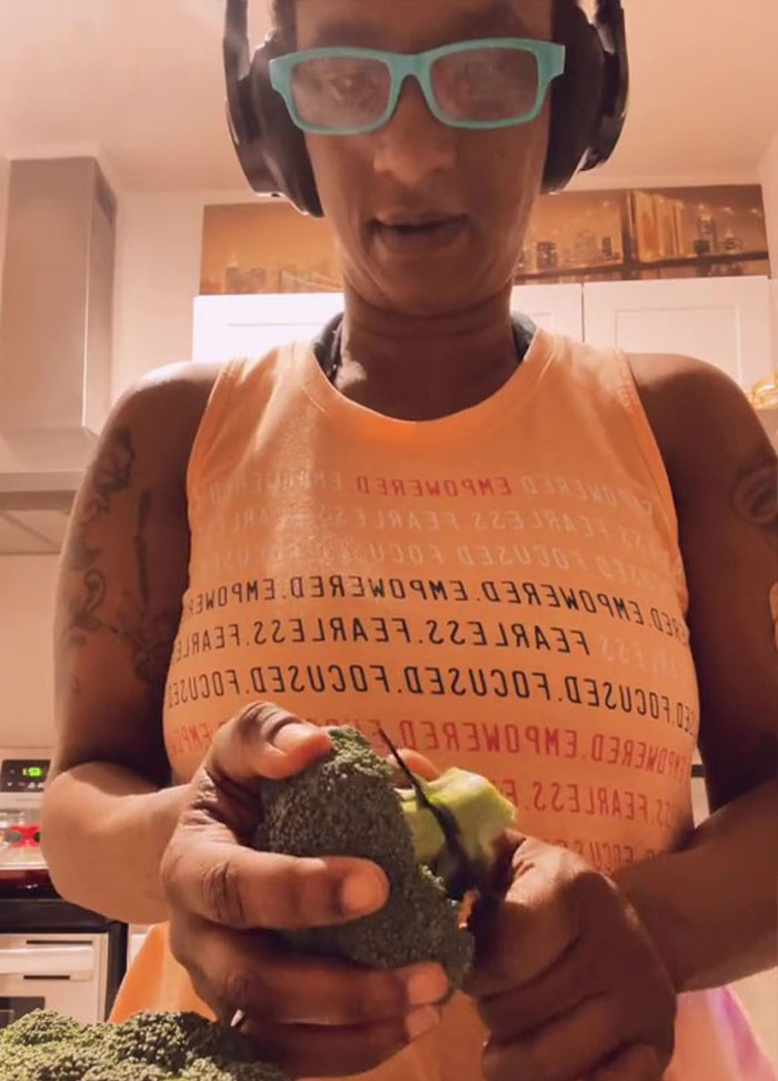 Not all heroes wear capes—some just carry a knife to cut broccoli stems in the store.