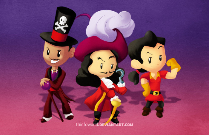 4. Dr. Facilier (The Princess and the Frog), Captain Hook (Peter Pan), Gaston (Beauty and the Beast)