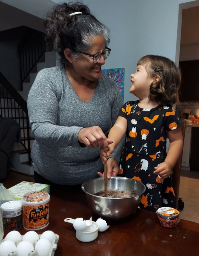 "This Photo Of My Mom And My Daughter Sharing A Special Moment Making Cupcakes Together Melts My Heart. I Hope It Helps Bring A Smile To Your Face"