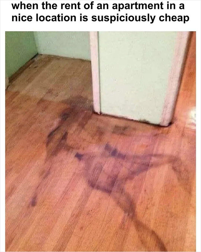 10. It's cheap, but you might end up like the previous tenant.