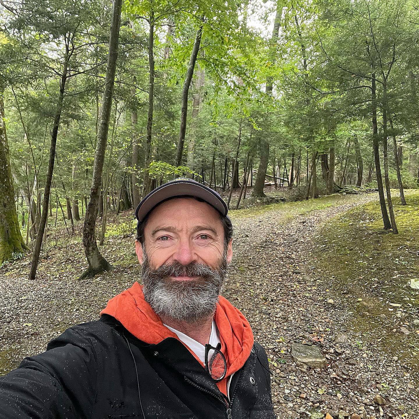 6. Hugh Jackman out in the woods