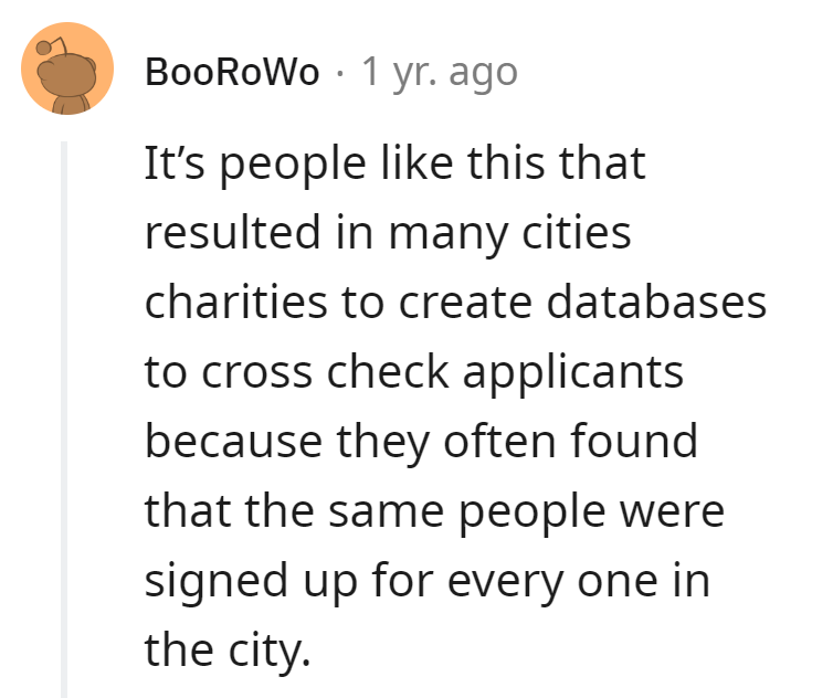 Meet the reason cities have charity databases—the frequent flyer of holiday generosity, signing up for every sleigh ride in town!