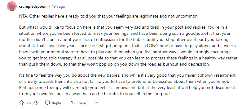 Feelings are feelings. You can't control these