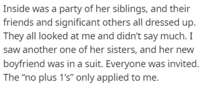 OP walked into the house and immediately realized that the 