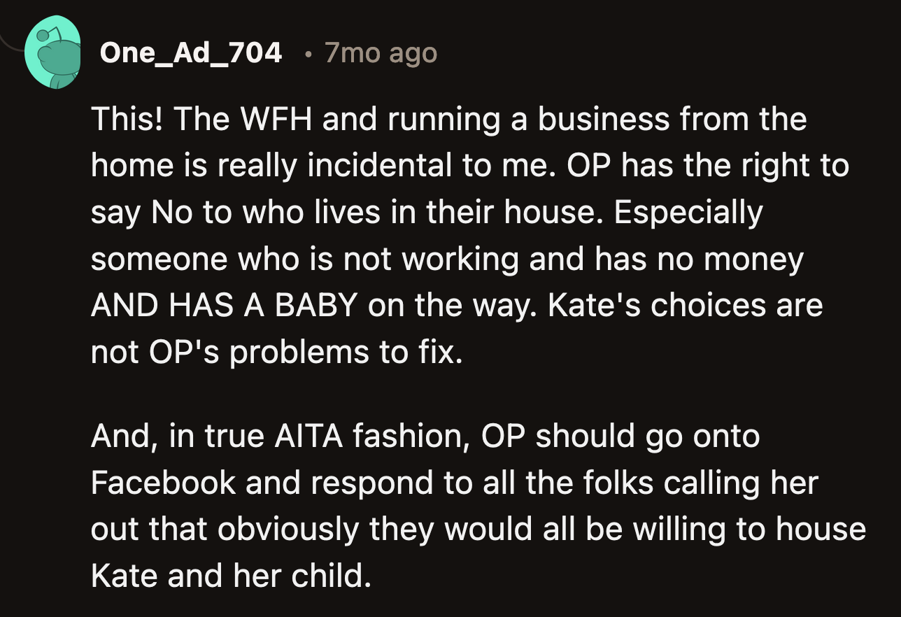 The fact that she has two 